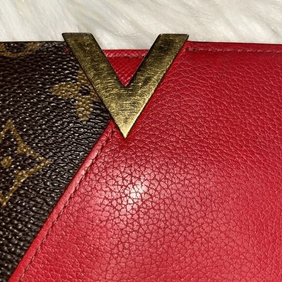 Louis Vuitton Monogram Canvas Cerise Leather Kimono Wallet - Picture 5 of 16